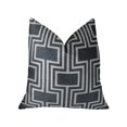 thumbnail image 1 of Almohada de lujo Plutus Argyle Square 20 x 26 Doble cara Blanco y negro, 1 of 2