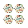 thumbnail image 2 of Disketp Racket And Tennis Ball Funny Coasters,4 Pcs Leather Coasters With Holder, Perfect Housewarming Hostess Gifts,Protect Furniture From Water Marks Scratch And Damage, 2 of 9