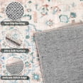thumbnail image 6 of FairOnly Pink 9'x12'Vintage Floral Printed Machine Washable Large Area Rug Non Slip Soft Medallion Oriental Carpet for Living Room Home Office, 6 of 7