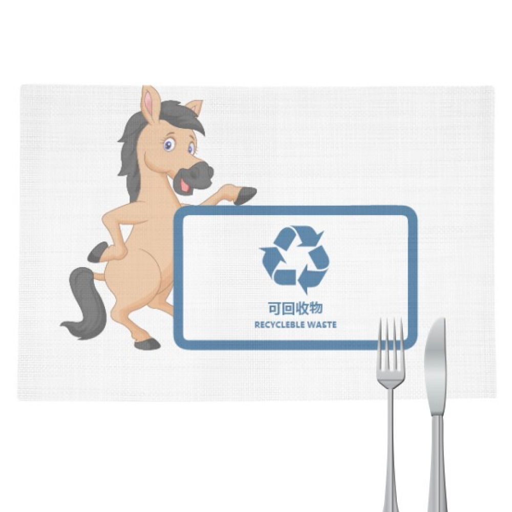 Waste Classification Treatment Recyclable Animals Placemat Pad Kitchen