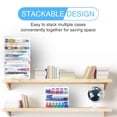 thumbnail image 3 of 6 Pack Clear Pencil Box, Plastic Large Capacity Pencil Boxes Plastic Boxes with Snap-tight Lid, Office Supplies Storage Organizer Box, Stackable Design and Stylish,Clear, 3 of 7