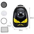 thumbnail image 3 of Mochila para viajes al aire libre para cachorros y gatos, bolsa de transporte, cápsula espacial transpirable para mascotas, suministros para gatos, cabras, transportador para la casa, 3 of 5