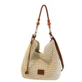 thumbnail image 2 of Bolso de mano de crochet de gran capacidad, hueco, para mujer, ideal para vacaciones, viajes y picnic., 2 of 8