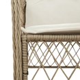 thumbnail image 3 of vidaXL 9 Piece Garden Dining Set with Cushions Beige Poly Rattan, 3 of 4