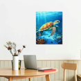 thumbnail image 2 of PRATYUS Canvas Wall Art Picture 16x20in for Living Room Bedroom Sea Turtle 16x20in, 2 of 3