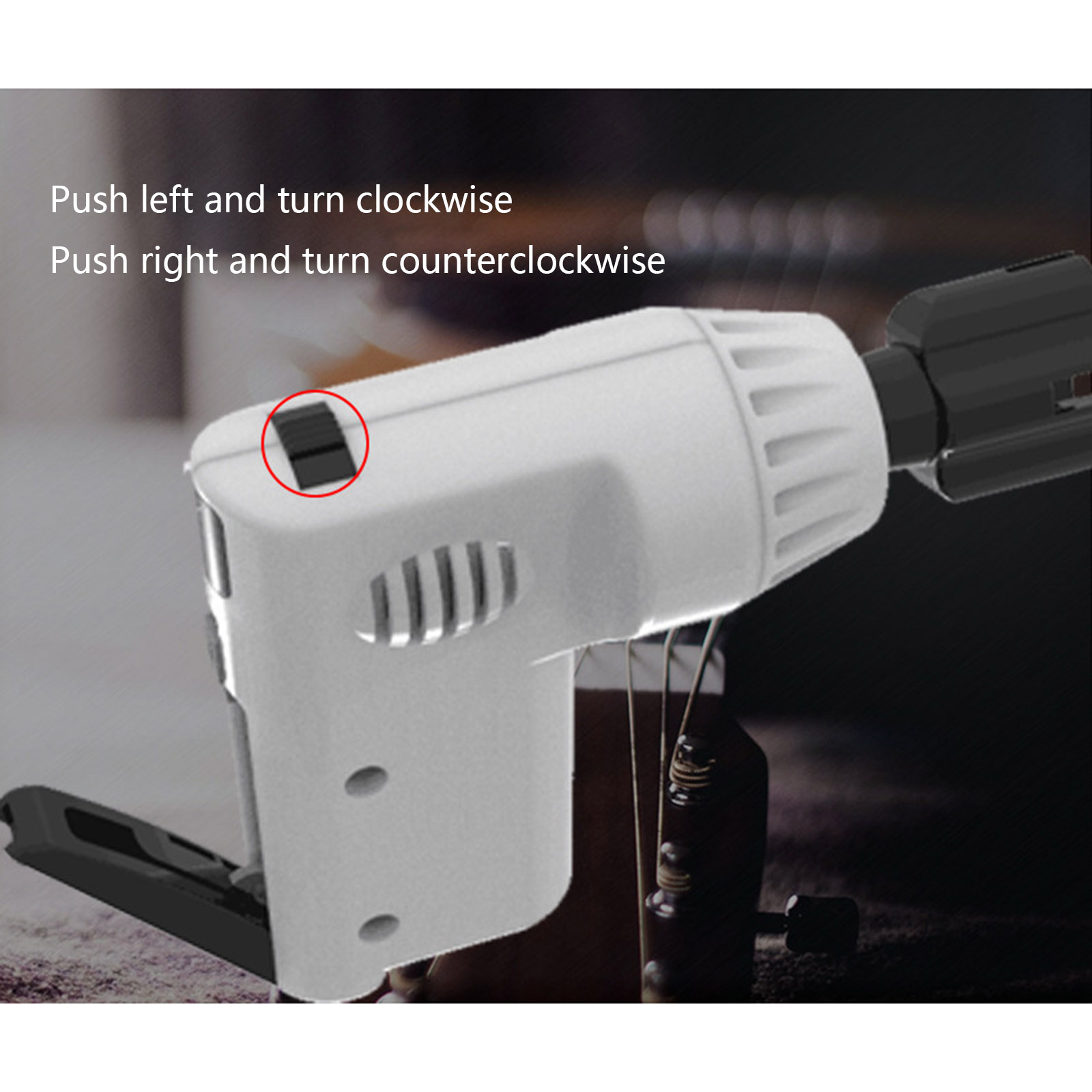 Multiple Instrument Electric String Winder Rechargeable Automatic String Replacement Tool For Guitar Ukulele Maintenance