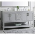 thumbnail image 2 of Elegant Decor Aubrey 60" Double Quartz Top Bathroom Vanity in Gray, 2 of 15