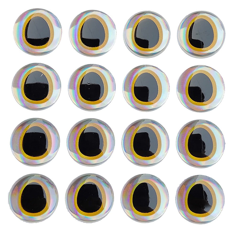 100pcs Holographic Red 3d adhesive fish eyes  8mm Fly Tying 
