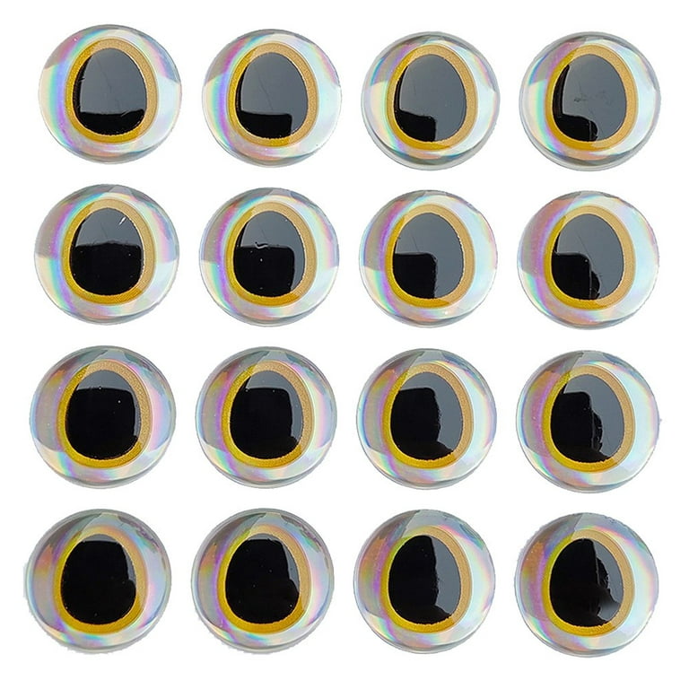 Fishing Lure Eye, 3D-Holographic Fishing Lure Eyes for Fly Tying Stickers  6mm, 8mm, 10mm, 12mm 