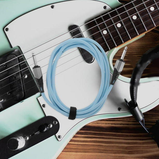 Hytrove Cable De Audio Para Guitarra Y Bajo En PVC Azul Con Tecnología Antirruido Para Uso Profesional