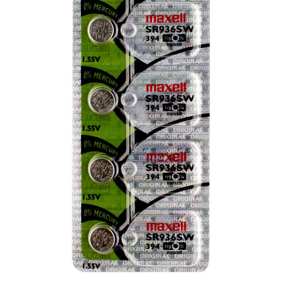 4 x Piles de Montre Maxell 394, SR936SW Ou 380