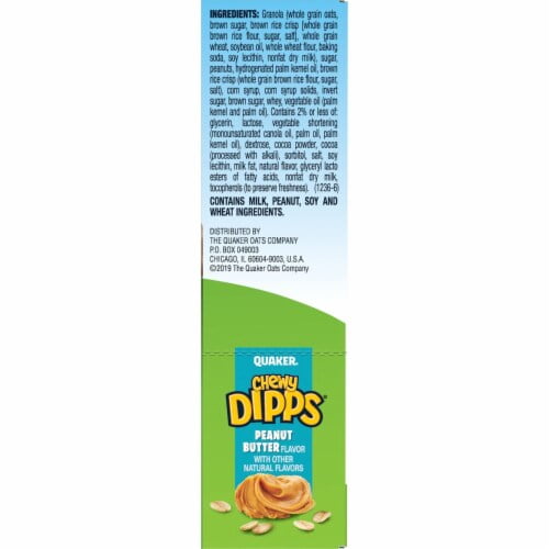 Quaker Chewy Dipps Peanut Butter Granola Bars 6 ct - Pack of 2