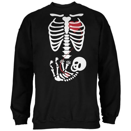 Halloween Baby Skeleton Black Adult Sweatshirt
