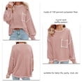 thumbnail image 3 of Camisa Femenina, Blusa De Cuello Redondo Fibra De Poliéster Agradable A La Piel Transpirable Para Ir De Compras ANGGREK No, 3 of 6