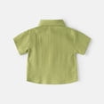 thumbnail image 4 of Wxirdiow Shirts for Toddler Boys' Tops Toddler Baby Boys Short Sleeve Polo T-Shirt Cute Cartoon Print Tops Button Baby Boy Clothes Green Size,4-5 Years, 4 of 4