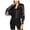 black, variant on Rachel Zoe Womens Fringe-Trim Leather Jacket, Black, 4