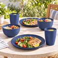 thumbnail image 5 of Homienly Plate abd Bowl Sets, 38-Piece Wheat Straw Dinnerware Set for 8, Unbreakable Plates Bowls & Cups, Dishwasher Safe Outdoor Tableware, Kitchen Dishes, Dark Blue, 5 of 8