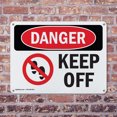 thumbnail image 4 of (2 Pack) Keep Off OSHA Danger Sign 14 Inch X 10 Inch Plastic Sign, Weather Resistant, UV Protected for Workplace, Business, and Construction Site, Made in the USA, 4 of 8