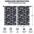 thumbnail image 2 of Black Cartoon Dinosaurs Skeletons Pattern Insulated Teens Curtains Set Of 2, Bedroom Essentials, Toddler Room Decor 42x63in(106x160cm), 2 of 5