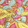 thumbnail image 3 of Wukai Pink Donut and Blue Women’s Short Sarongs Beach Wrap Bikini Bottom Short Skirt Chiffon Scarf for Swimwear, 3 of 4