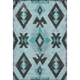 thumbnail image 2 of Addison Rugs Mayfield Premium Machine Washable Transitional Aztec Teal Rectangle Rug, 10' x 14', 2 of 7