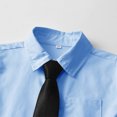 thumbnail image 5 of Boys Button Down Shirts Light Blue Short Sleeve Shirt Boys Boys Formal Shirt Uniforms for Boys Boys Girls Fashion, 5 of 9