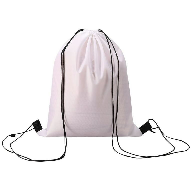 Farfi Drawstring Backpack Folding Waterproof Lightweight Easy to Clean  Hanging Storage Bag Outdoor Bag (White) 