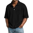 thumbnail image 3 of HAJWOH Mens Polo Shirts Short Sleeve Slim Fit Golf Shirt with Pocket Casual Collared Shirt Textured Knit Tops Workout Shirts, 3 of 5