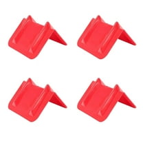 (4 Pack) V Edge Protectors Flatbed, 8" x 12", Red | Vee Shaped Plastics Corner Protectors for Cargo Loads | Tie Down Strap Guard for Winch, Ratchet Straps on Flatbed Truck Trailers