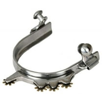 Showman Stainless Steel Humane Rowel Bumper Spurs
