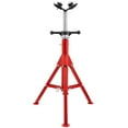 thumbnail image 4 of VEVOR 1300LB Pipe Jack Stand, Adjustable 28-52" Height, 2-Ball Transfer V-Head, 6mm Thick, Folding Legs, 1107S-Type, Ideal for Welding, 4 of 12
