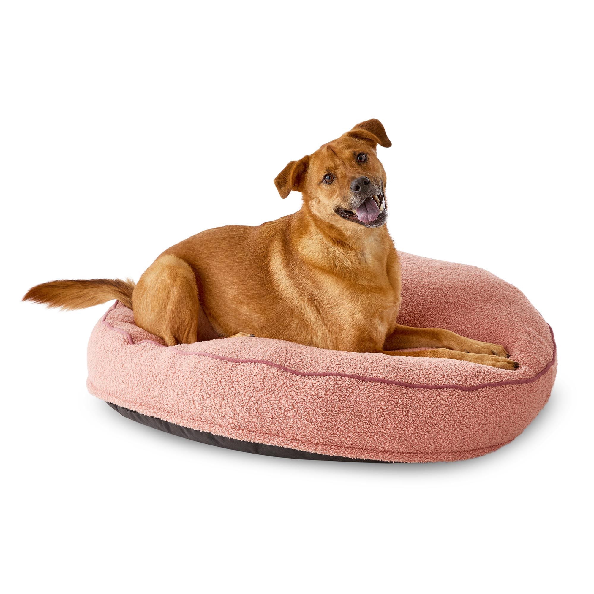 Vibrant Life Large Round Dog Bed, Pink, 36" x 36"