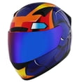 thumbnail image 2 of 1STORM MOTORCYCLE BIKE FULL FACE HELMET HG335 BOOSTER IRON MAN BLUE, 2 of 6