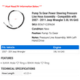 thumbnail image 2 of Pump To Gear Power Steering Pressure Line Hose Assembly - Compatible with 2007 - 2011 Jeep Wrangler 3.8L V6 GAS 2008 2009 2010, 2 of 2