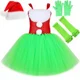 thumbnail image 4 of Disfraz de Grinch para niños, conjunto de vestido tutú de Papá Noel de Navidad, disfraces de monstruo peludo verde para niñas pequeñas, ropa de fiesta de Navidad de Halloween, 4 of 5