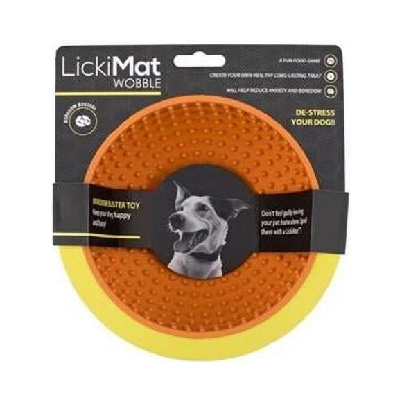Lickimat 349314 Wobble Slow Feeder & Boredom Buster Dog Food Bowl, Orange - Pack of 6