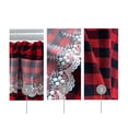 thumbnail image 2 of ZHH Christmas Decoration Kitchen Curtain Rod Pocket Christmas Plaid Pattern Lace Trim Printed Short Top Valance,74*90cm, 2 of 5