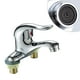 thumbnail image 2 of Faucet Double Hole Faucet Hot Cold Water Tap for Bathroom Toilet Kitchen Sink (Silver), 2 of 6