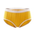 thumbnail image 2 of HUPOM Breathable Underwear For Women Underwear For Women High Waist Activewear Tie Seamless Waistband Yellow L, 2 of 3