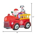 thumbnail image 4 of Gemmy Inflatable Santa Driving Fire Truck LED Lighted Yard Decoration - 61 in, 4 of 6