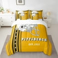 thumbnail image 2 of YST Full Size 7Pcs Football City Comforter Set Bed-in-a-Bag, Pittsburgh, 7 Count, 2 of 5