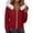 Red, variant on Luvrsol Hoodie Women Athletic Zip Up Jacket Long Sleeve Daily Casual Sweatshirt with Pockets S-2XL