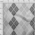 thumbnail image 3 of oneOone Polyester Spandex Gray Fabric Argyle Fabric For Sewing Printed Craft Fabric By The Yard 56 Inch Wide, 3 of 4