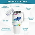 thumbnail image 4 of SKYSONIC 40oz Colorful Feathers Tumbler With Lid And Straw Travel Coffee Mug Stainless Steel Insulated Thermal Tumblers Cup, 4 of 7