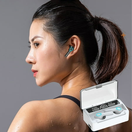 Wireless Earbuds Hwkond In Ear Wireless Bluetooth Earphones Intelligent Digital Display Ultra Long Battery Life Bluetooth 5.2 Sports Water Proof Bluetooth Earphones White Up to 60% Off