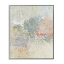 Stupell Industries Soft Ombre Abstraction Abstract Painting Gray Framed Art Print Wall Art, 16 x 20