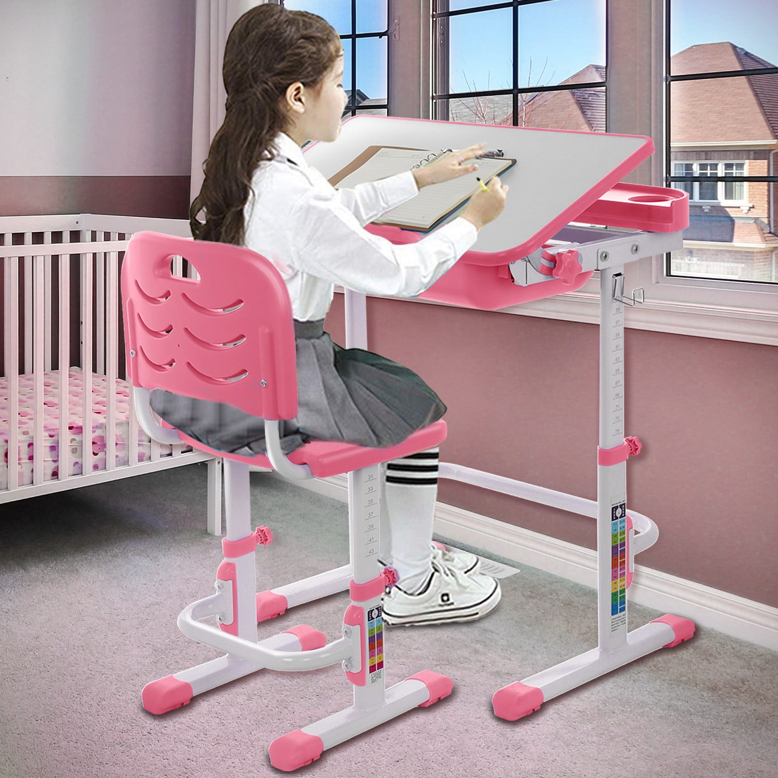 Buy Meitianfacai Study Desk for Kids Height Adjustable Study Desk And
