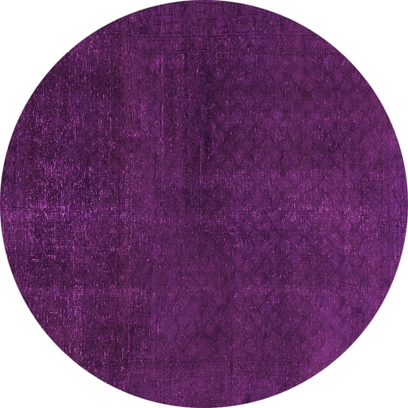 Ahgly Company Indoor Round Abstract Pink Modern Area Rugs, 5' Round