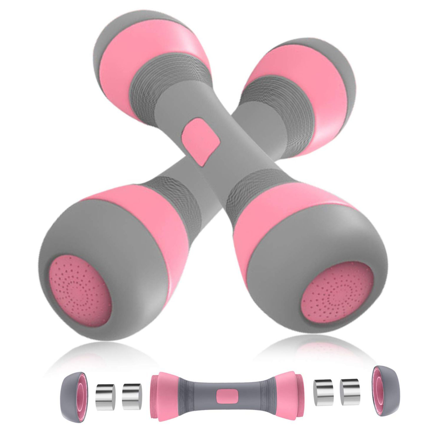 Adjustable Dumbbell Weights Set Dumbbell Set with NonSlip Neoprene Handles5in1 Weights