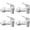 4 White, variant on Stainless Steel Beverage Dispenser Spigot Replacement for Glass Drink Dispenser Jars